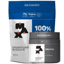 Kit Whey 100% 900g + Creatina 300g Max Titanium
